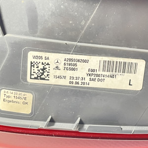 Фонарь - стоп левый на Mercedes C-class W205 LED USA A2059062002
