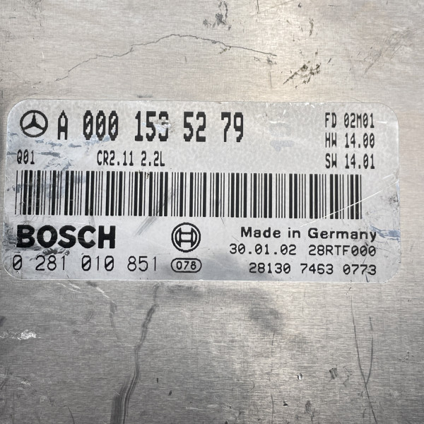 A0001535279 Блок управления двигателем (ЭБУ) на Mercedes C-Class W203 2.2 CDI 0281010851 (Б/У)
