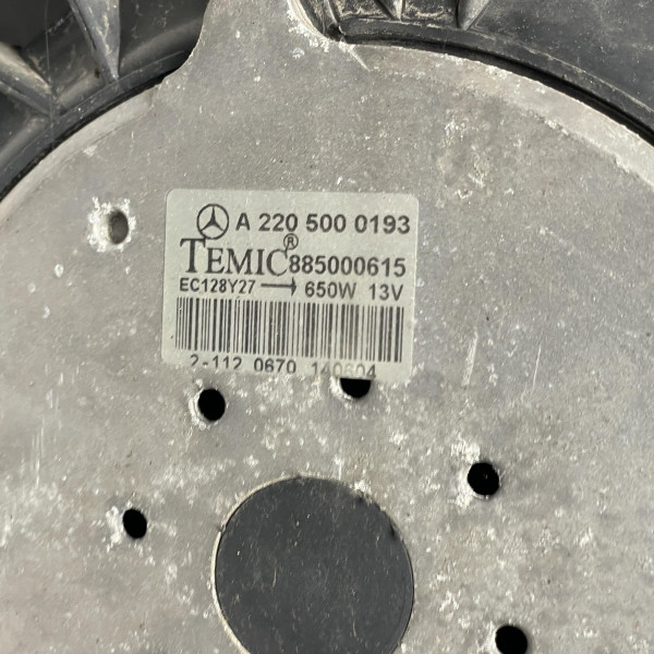 A2115000993 Вентилятор охлаждения двигателя на Mercedes E320 Е-class W211 3.2 OM648 650 Вт A2205000193