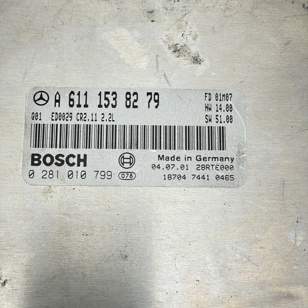 A6111538279 Блок управления двигателем (ЭБУ) C200 на Mercedes C-Class W203 2.2 CDI