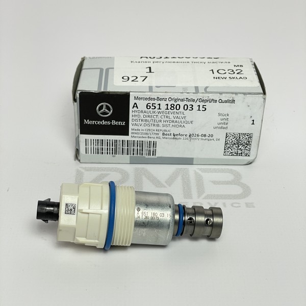 A6511800315 Oil pressure control valve 2.2 OM651 for Mercedes Sprinter W906 / W907 / Vito W639, W447