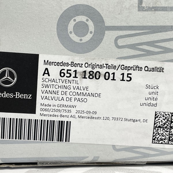 A6511800115 Клапан давления масла 2.2 OM651 на Mercedes Sprinter W 906 / W 907 / Vito W639 W447