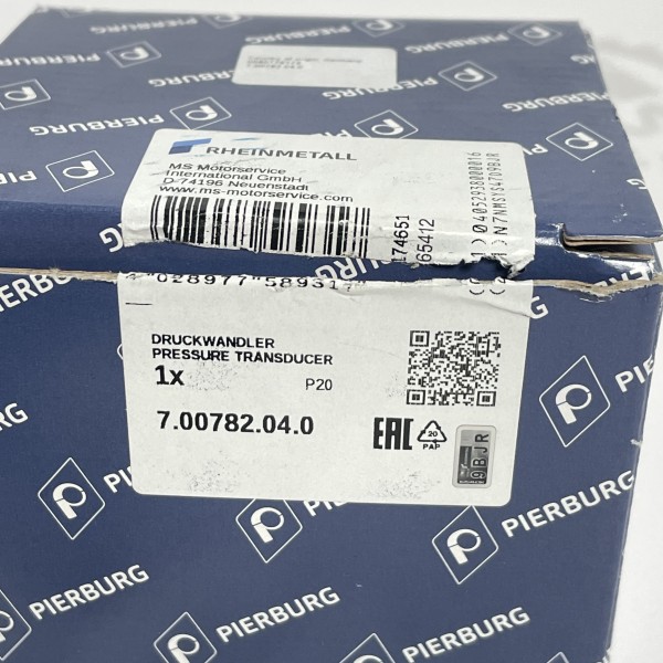 7.00782.04.0 Клапан управления турбиной Pierburg 2.1 2.2 CDI OM651 на Mercedes Sprinter W 906 / W 907 / Vito W639 W447