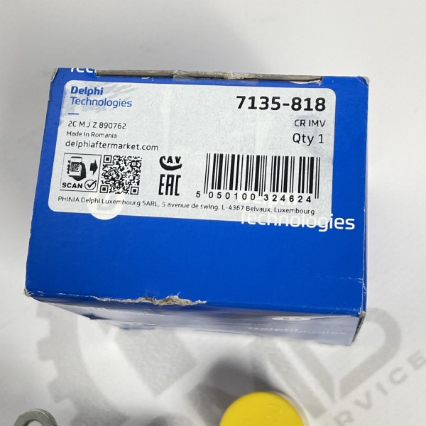 7135-818 Регулятор давления топлива высоконапорного топливного насоса Delphi 2.2 CDI OM651 на Mercedes Sprinter W 906 / W907 / Vito W639 W447