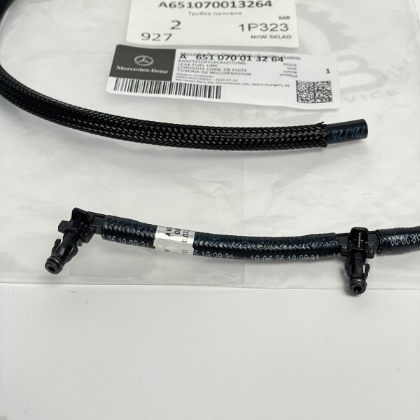 A651070013264 Трубка обратного хода форсунок 2.2 CDI OM651 на Mercedes Sprinter  W 906 / W 907 / Vito W639 W447