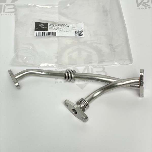 A6511800722 Трубка слива масла из турбины 2.2 CDI OM651 на Mercedes Sprinter W 906 / W 907