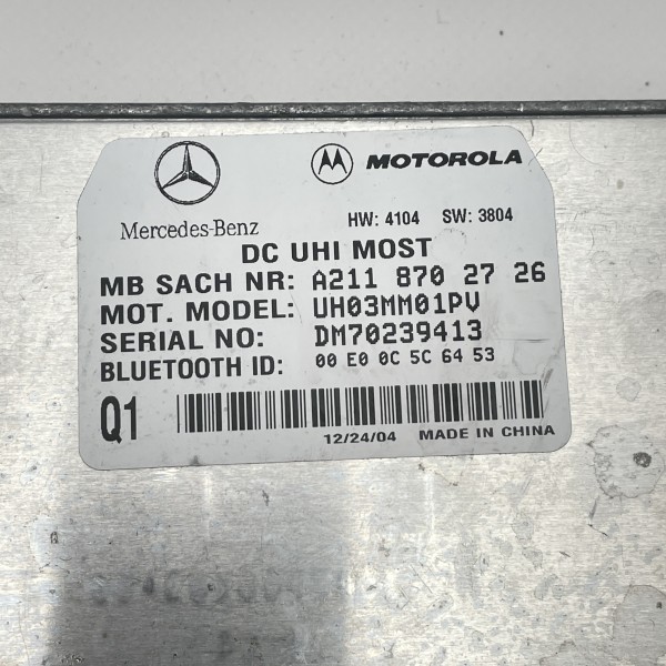 A2118702726 Блок управления телефоном, модуль Bluetooth на Mercedes  E-Class W211 / S-Class W220 / CLS-Class / C219