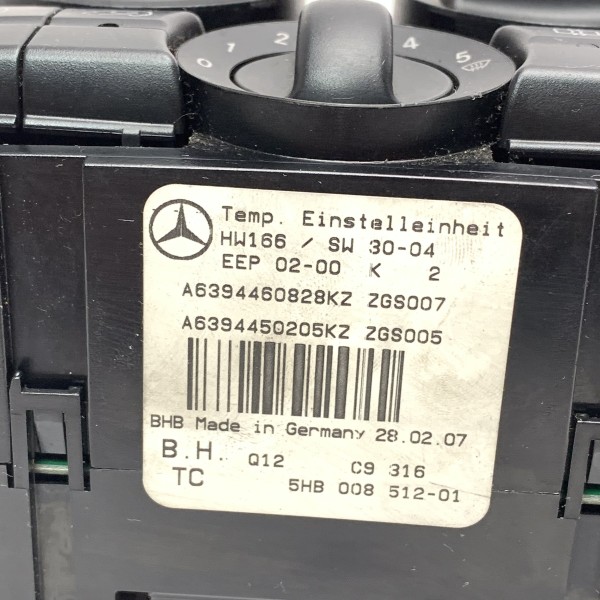 A6394460828 Блок управления печкой, кондиционером и климат-контролем на Mercedes Vito / Viano W 639