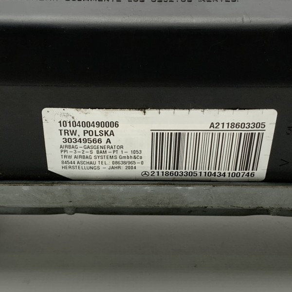 A2118603305 Подушка безопасности пассажира на Mercedes E-Class W211