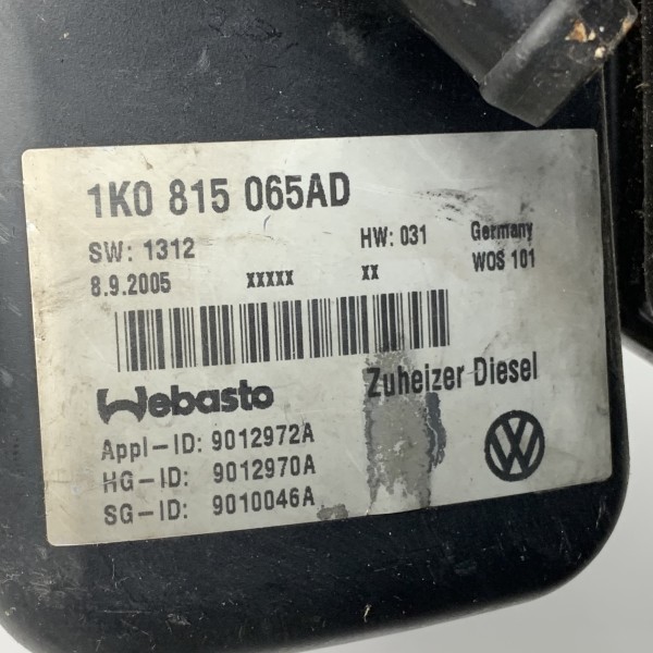1K0815065AD Автономный обогреватель Webasto — подогреватель Webasto Diesel на Volkswagen Caddy 2K, Touran 1T, Golf 5 1K, 2.0 TDI 1K0815065AD Автономный обогреватель Webasto — подогреватель Webasto Diesel на Volkswagen Caddy 2K, Touran 1T, Golf 5 1K, 2.0 TDI