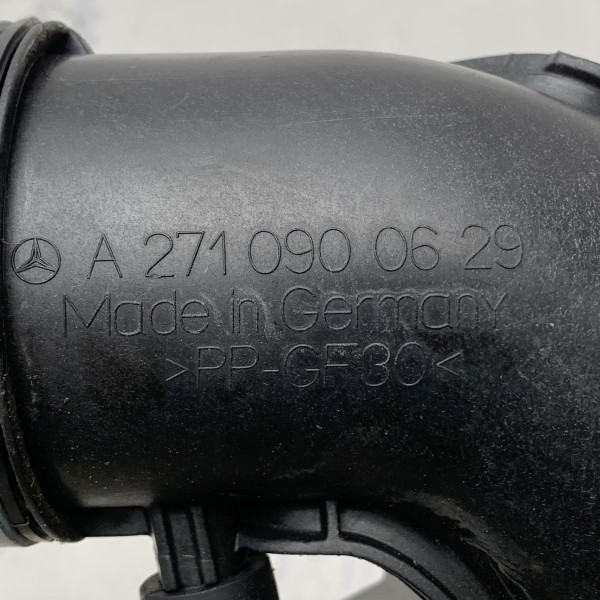 A2710900629 Патрубок воздухозаборника на Mercedes 1.8 Kompressor M271 C W203 / C W204 / CLK W209 / E W211 / SLK R171 A2710900629 Патрубок воздухозаборника на Mercedes 1.8 Kompressor M271 C W203 / C W204 / CLK W209 / E W211 / SLK R171