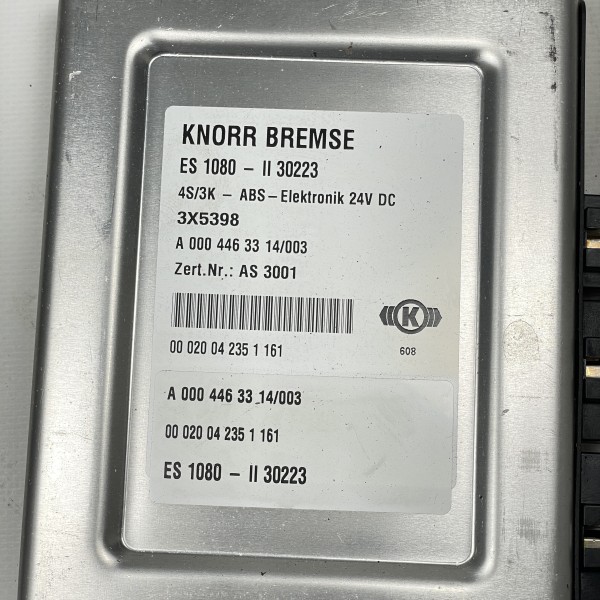 A0004463314 Блок керування ABS Knorr Bremse ES 1080 II 30223 4S 3K 24V на Мерседес Атего Аксор Актрос A0004463314 Блок керування ABS Knorr Bremse ES 1080 II 30223 4S 3K 24V на Мерседес Атего Аксор Актрос