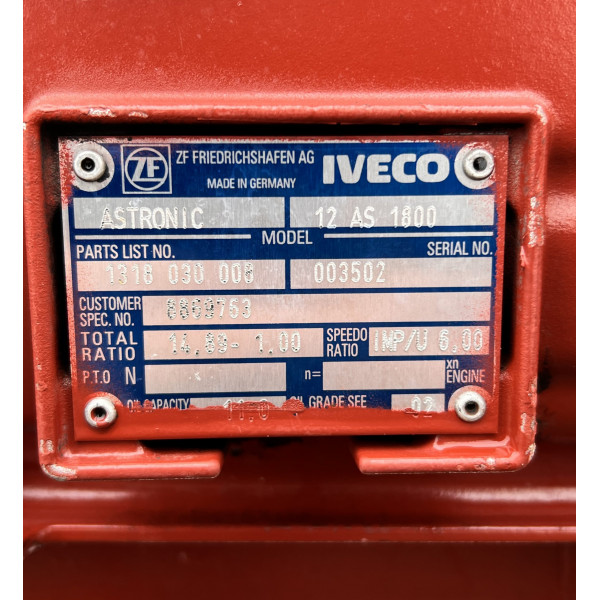Коробка передач механика КПП Iveco Eurostar ZF 12 AS 1800 1318030008