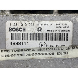 Блок керування двигуна Iveco EuroCargo 2 5.9DCI 0281010253 BOSCH (2000-2008)